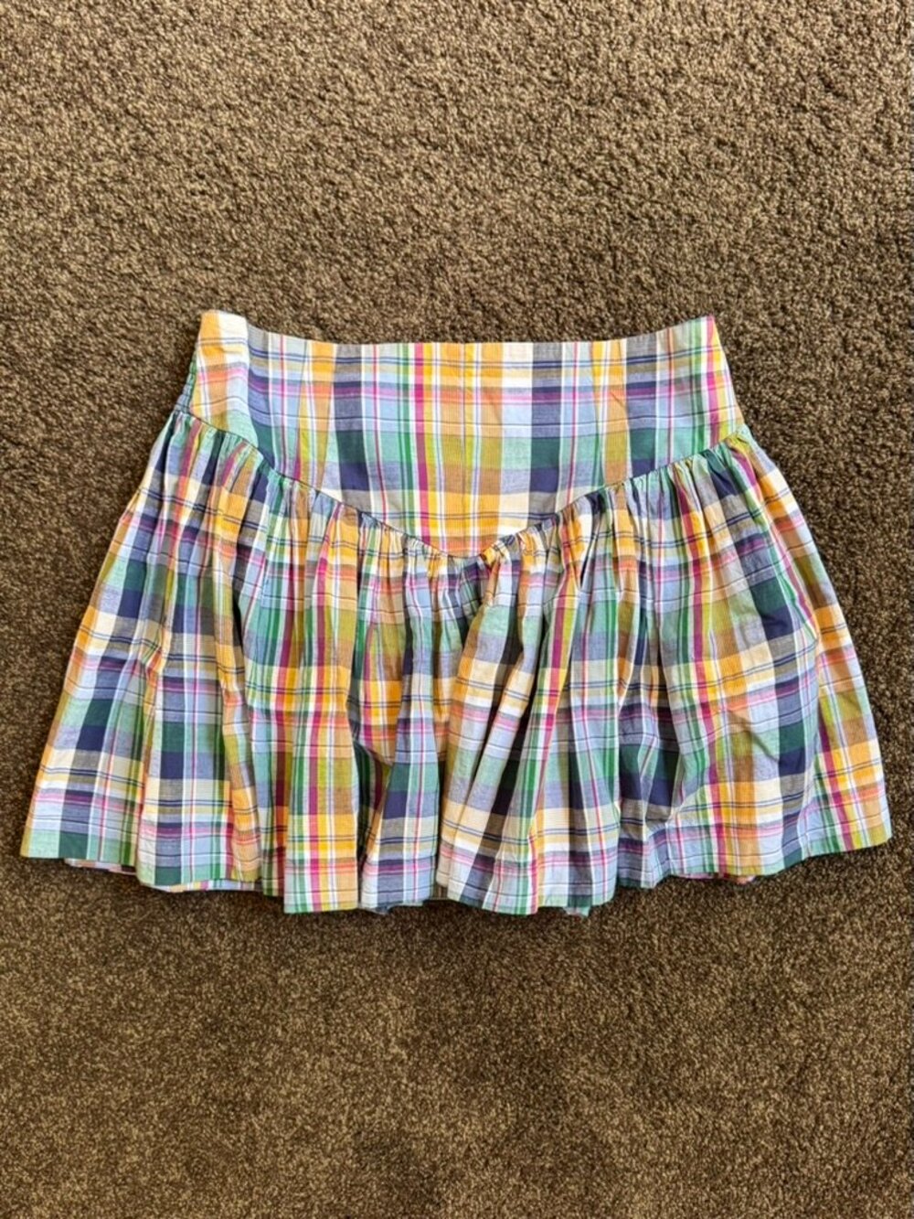 Maeve for Anthropologie Plaid Fall Skirt - Ruffle Skirt Perfect for Fall